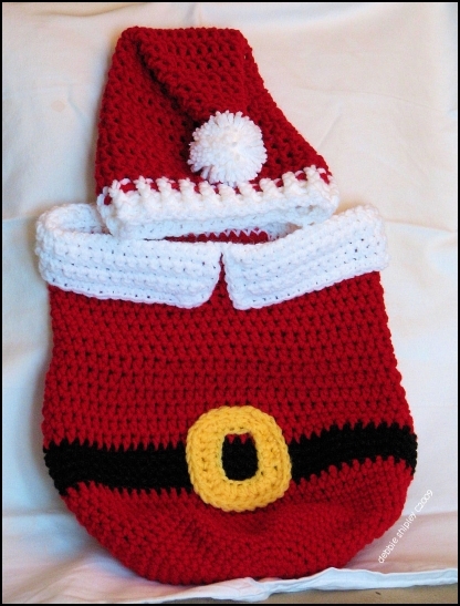 Pattern for Santa wrap cocoon and hat set