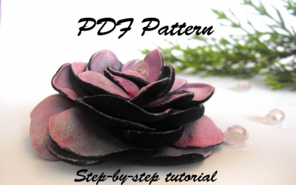Leather rose pattern