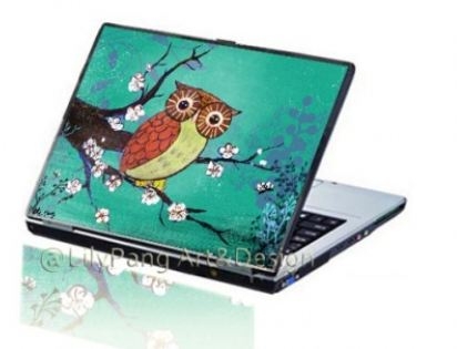 Owl laptop decal