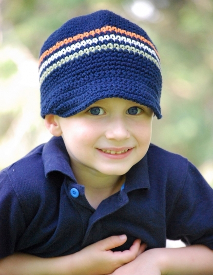 Navy Newsboy Hat