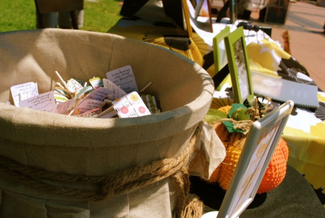 Display table at local crafts festival