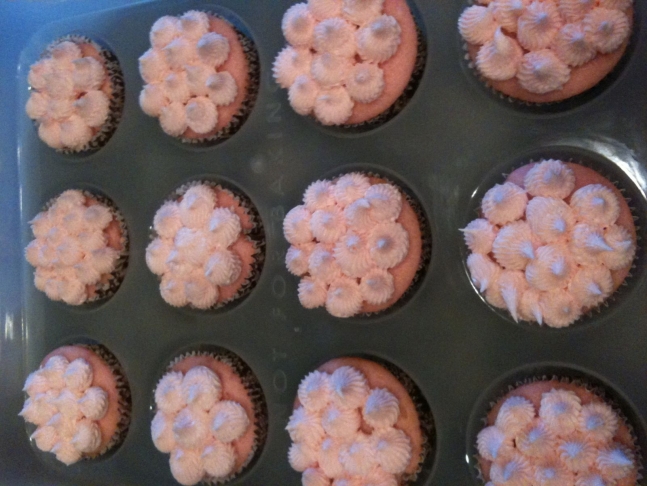 pink champagne cupcakes
