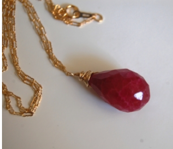 Ruby pendant necklace  
