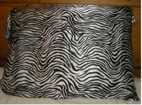 Zebra black and white silk pillow case