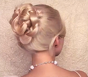 Bridal hairstyle.