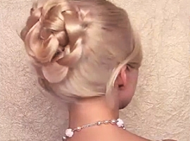 Bridal hairstyle.