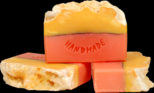 Handmade orange soap