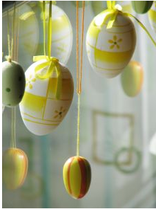 hanging egg decorations Easter 2012