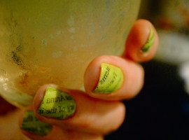 Newspaper nails DIY tutorial; how-to
