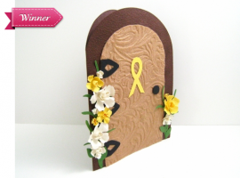 Daffodil Garden Door card by Fairy Cardmaker for Daffodil Blooms contest