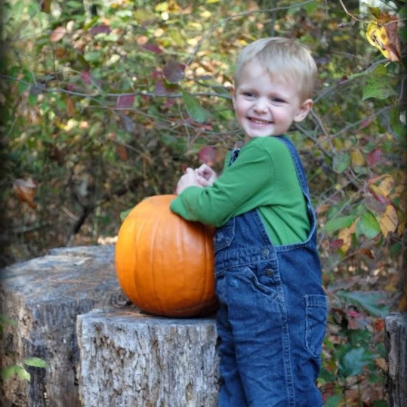 picking pumpkins