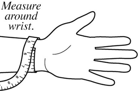 Measuring around Wrist.