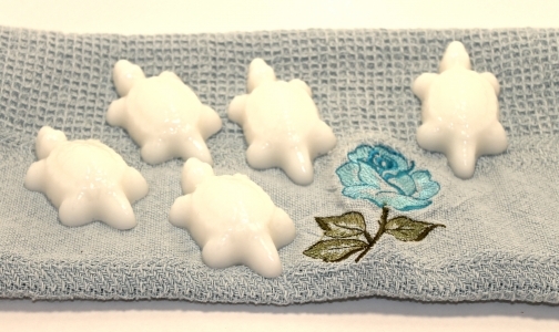 Turtle shaped natural handmade baby soaps