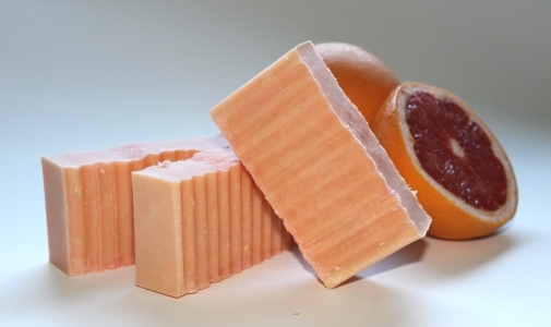 Pink Grapefruit with loofah natural handmade soap