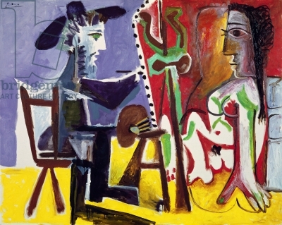 The Painter and his Model, 1963 (oil on canvas), Picasso, Pablo