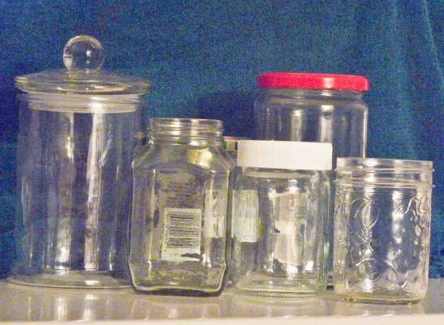bottles and jars for organization and storage