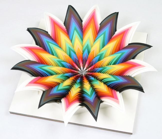 Jen Stark makes beautiful paper art. 