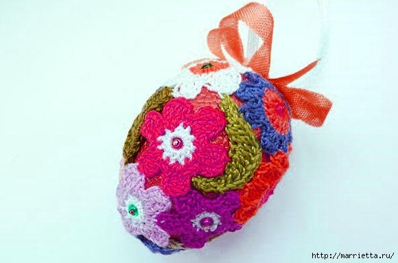 Crocheted Egg covers.