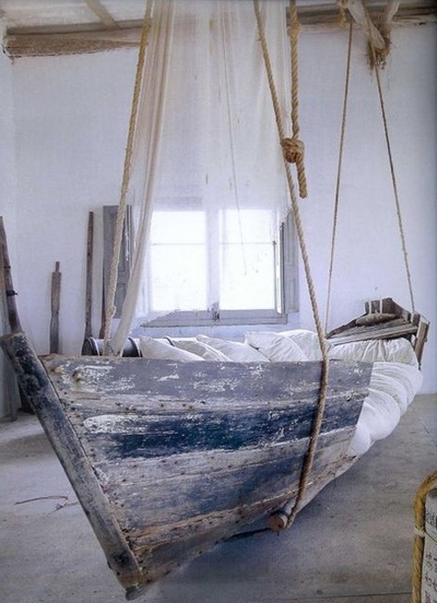 Upcycled Boat Bed.