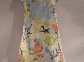handmade  humming bird apron