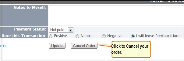 cancel order