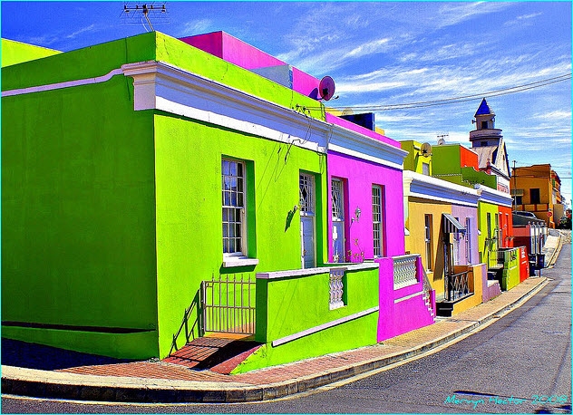 Bo-Kaap's colorful couses, Cape Town.