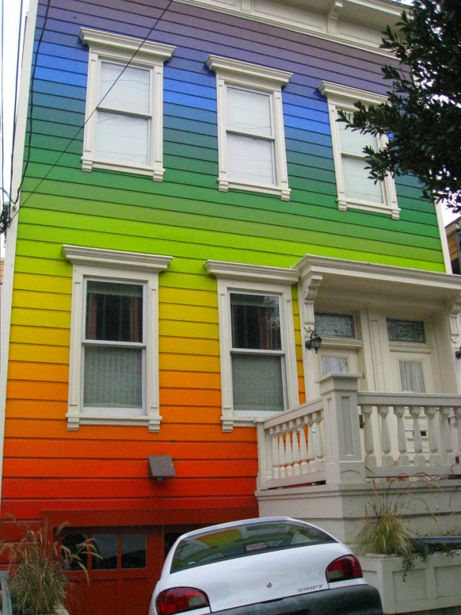 Rainbow house in SF.