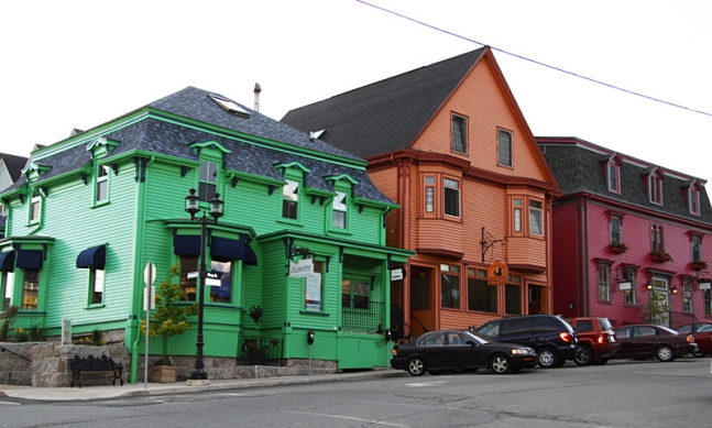 Brightly-colored houses of Lunenburg.