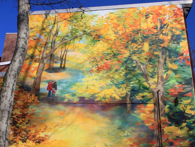 Autumn Revisited, wall mural.