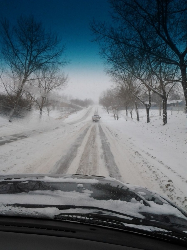  driving through the middle of the great city of Estevan