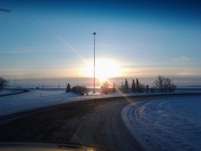 the off ramp from the highway to the Ring Road