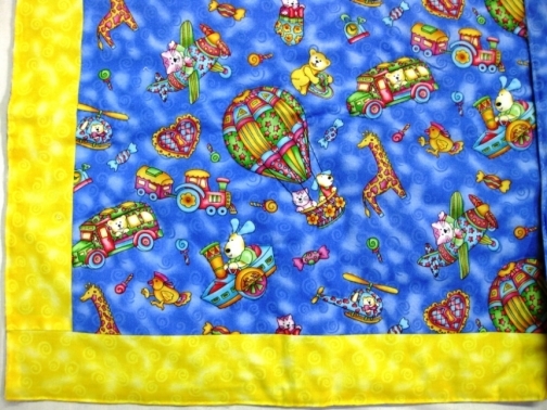 Blue Balloons Baby Quilt by Elizanne