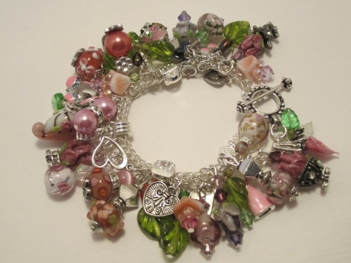 Sterling silver Cha Cha Charm Bracelet by MByeDzine custom metal Jewellery 