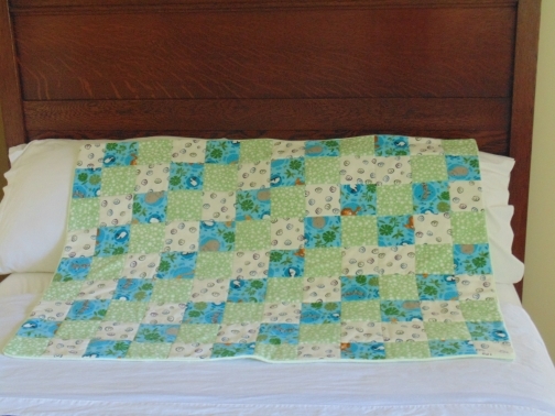 Cuddly Soft Flannel Baby Quilt from Blessed Home Quilting
