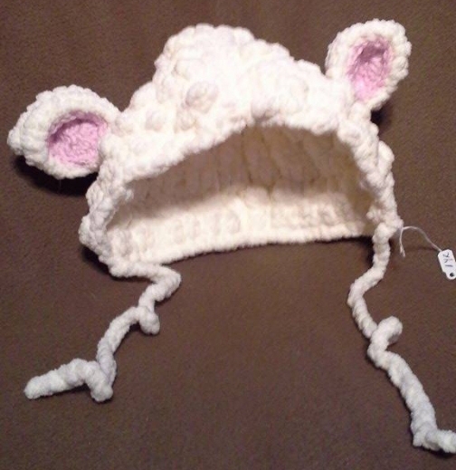 Woolly Lamb Hat (6 months) by Fanztastic Crafts