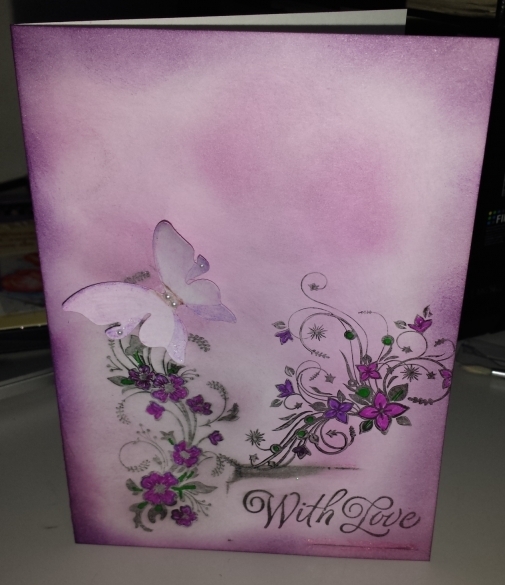 Purple Flower Card from iCraft