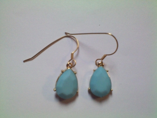 Blue Teardrop Earrings from Dawn's Creations on iCraft